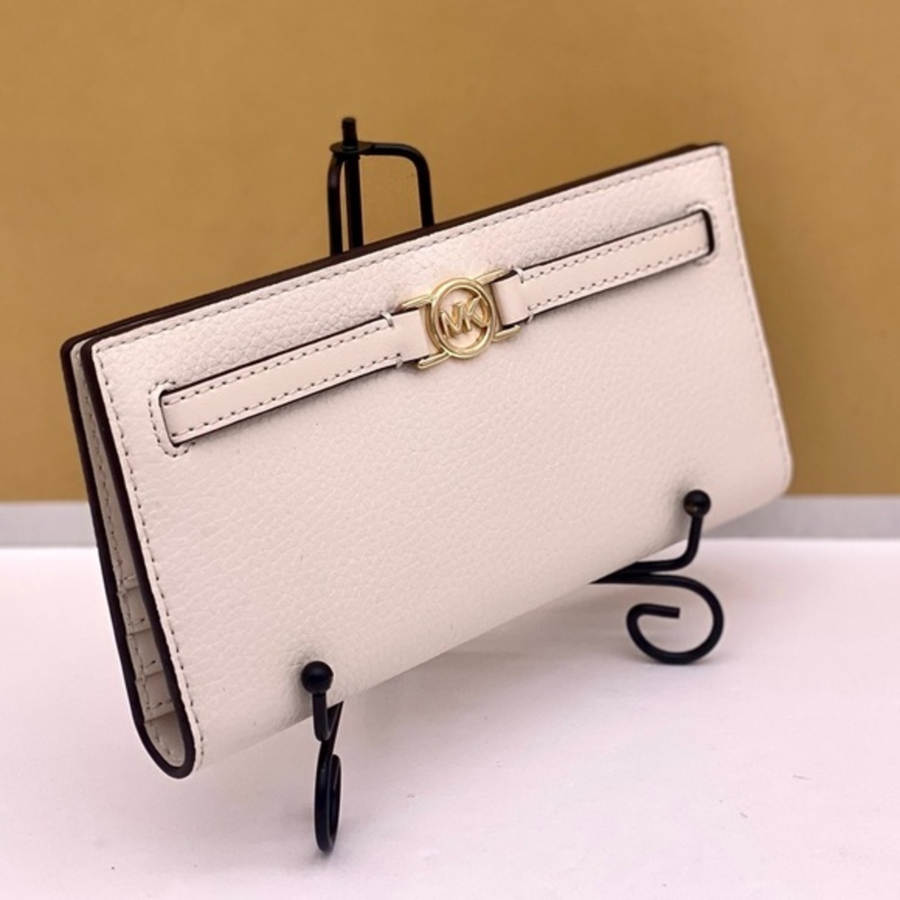 Michael Kors Reed Large Snap Bifold Wallet Light Cream
